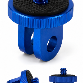 Camten SA-60 Insta360 Uyumlu Metal Adaptör – 1/4” Adaptör (Mavi)