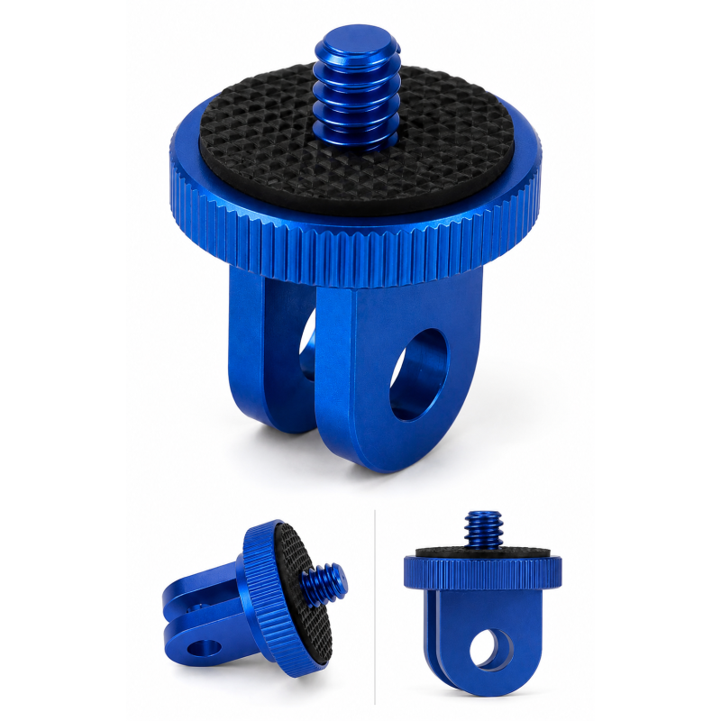 Camten SA-60 Insta360 Uyumlu Metal Adaptör – 1/4” Adaptör (Mavi)