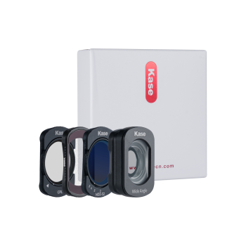 KASE DJI Osmo Pocket 4 Uyumlu 4'lü Filtre Seti – CPL + Black Mist 1/4 + Variable ND2-32 + Wide Angle Adaptör (Daha Geniş Çekim Alanı)