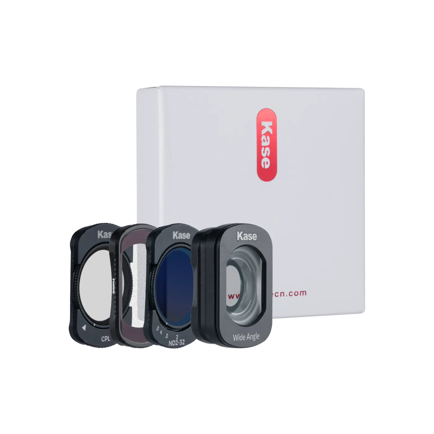 KASE DJI Osmo Pocket 4 Uyumlu 4'lü Filtre Seti – CPL + Black Mist 1/4 + Variable ND2-32 + Wide Angle Adaptör (Daha Geniş Çekim Alanı)