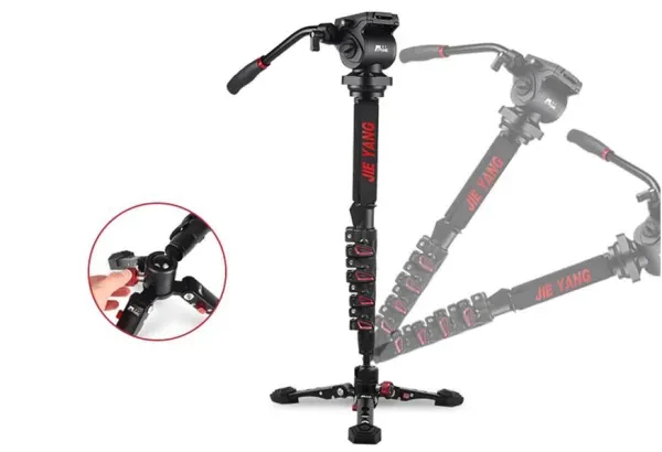 Jieyang Monopod JY0619B Mandallı Kırmızı Kilit Sistemi Yeni Leg ile