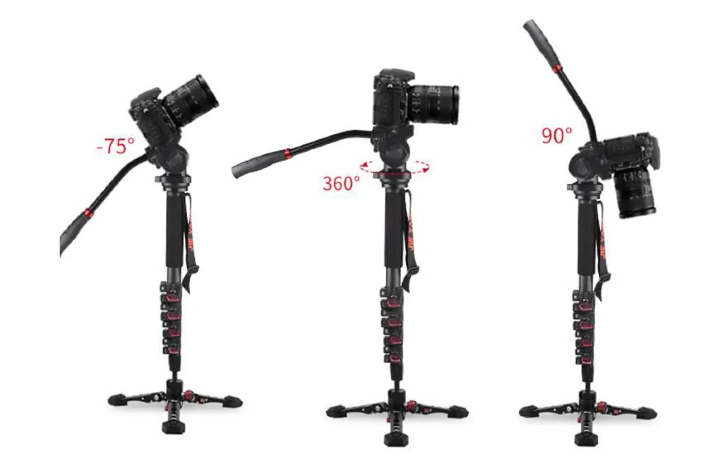 Jieyang Monopod JY0619B Mandallı Kırmızı Kilit Sistemi Yeni Leg ile