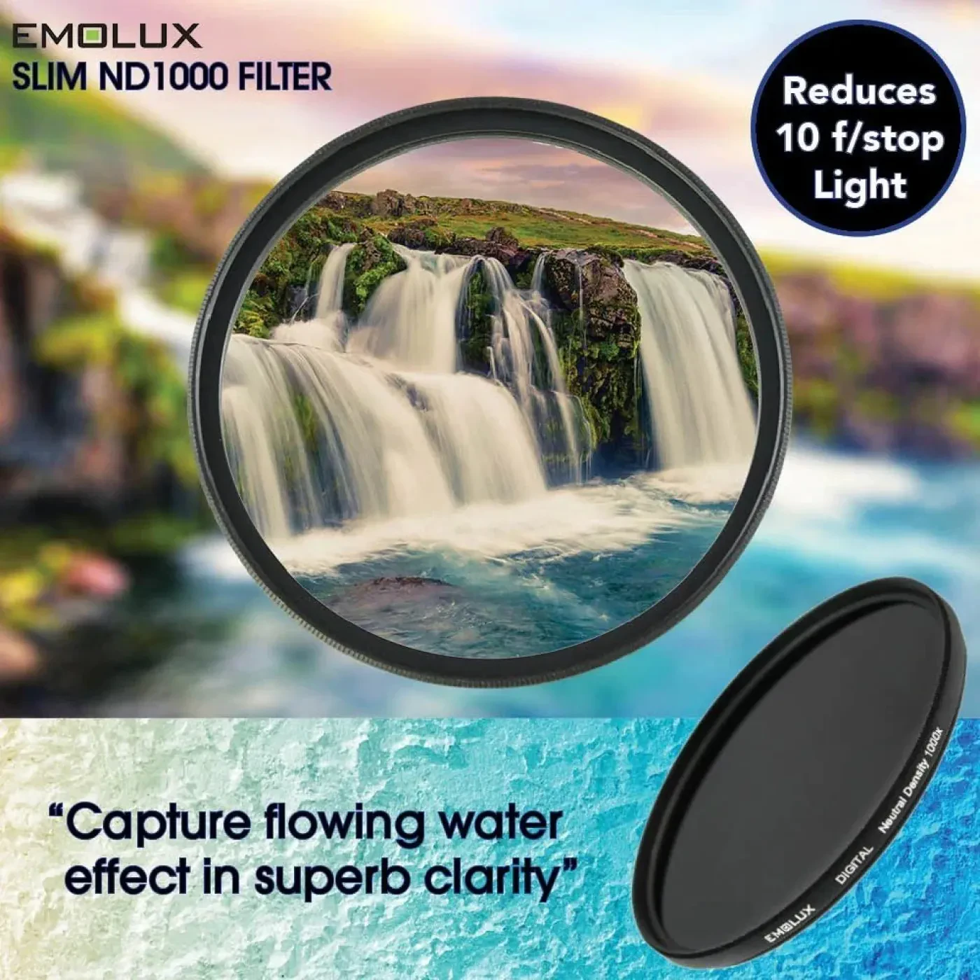 Emolux 62mm ND1000 10 Stop Filtre